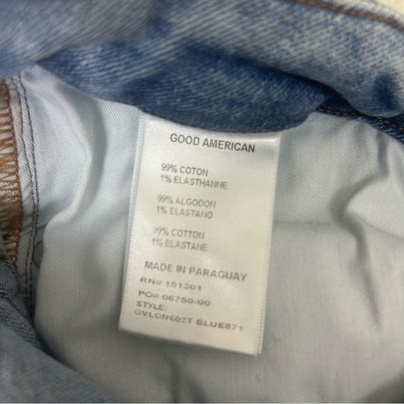 Good American Good Vintage Low Natural Fray medium wash size: 10/30 - Picture 12 of 12